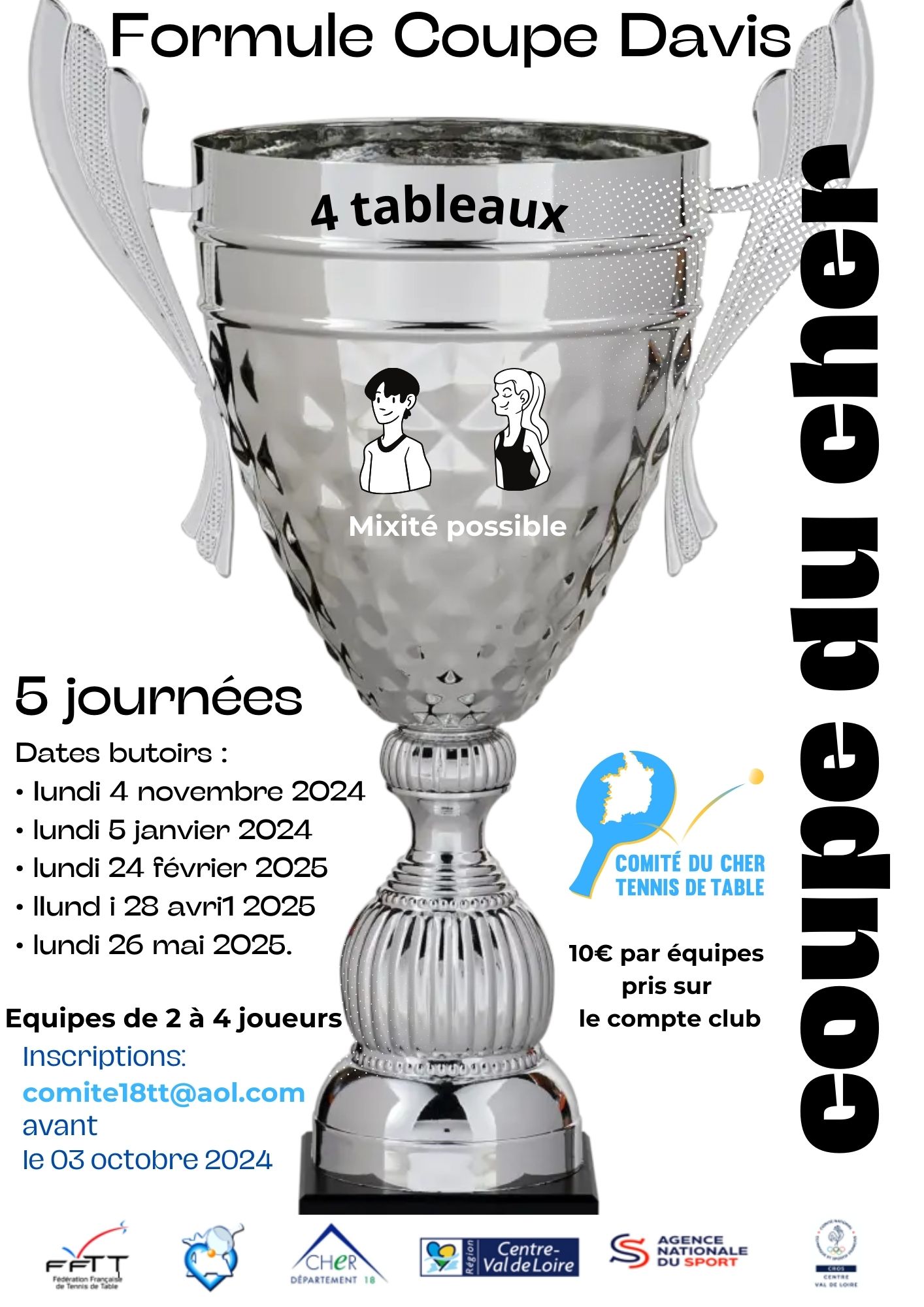 affiche coupe du cher 2024 2025